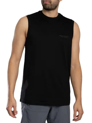 Armani Exchange Tanktop Mit Lockerer Passform Und Brustlogo, Schwarz
