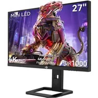 TITAN ARMY P275MV PLUS Flat 16:9 Fast IPS UHD 160Hz Gaming-LED-Monitor (4K@160Hz/FHD@320Hz px, 4K UHD, 1 ms Reaktionszeit, 320 Hz, Fast IPS, Dual-Modus FHD 320H 1152 Lokal dimmbarer Mini-LED-Gaming-Monitor)