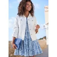 LASCANA Jeansjacke mit zwei Pattentaschen und Riegeln am Saum Denimjacke, kurze Übergangsjacke, Sommerjacke aus Denim