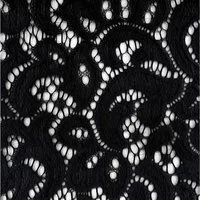 maDDma Stoff Spitze elastisch 145cm breit ab 1m Spitzenstoff Stoff Nylon, schwarz