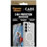 Flagship 3-in-1 Set transparent/weiß, Samsung Galaxy S25, QI-kompatibel, EasyAligner