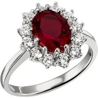 Firetti Fingerring Schmuck Geschenk Silber 925 Damenring Lady D Diana Royal, mit Zirkonia (synth), Glasstein