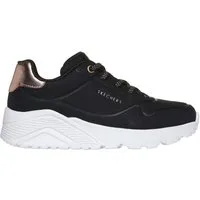 Skechers Skechers Uno Lite Black Knit/ White Sneaker