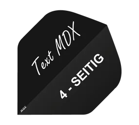 4-Seitig Bedruckte Flights - Wunschtext - MDX