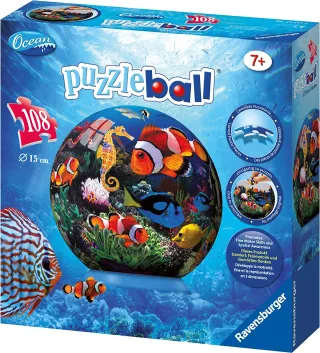 Ravensburger 3D Puzlleball 12217 - Kunterbunte Meereswelt [108 Teile]