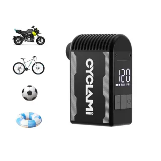 CYCLAMI A2S Mini Smart Electric Bike Pump 120 PSI Digital Display Auto-Stop 500mAh Battery Type-C Fast Charging Lightwei