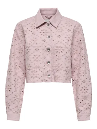ONLY - ONLELSA CROCHET SHORT JACKET OTW Burnished Lilac - Gr. - M