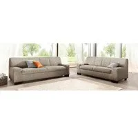 DOMO collection Polstergarnitur Norma kubisch und zeitlos, (Set, 2-tlg), bestehend aus je einem 2- und 3-Sitzer