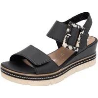 Remonte Keilsandalette Keilabsatz, Riemensandale, Sommerschuh, auffällige Zierschnalle