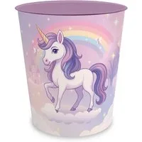 itenga Papierkorb ITENGA Papierkorb für Kinder - Motiv EINHORN ZAUBERWOLKE - ca. 11 Lite