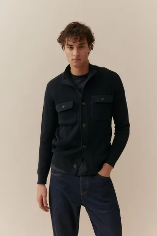 BASEFIELD - Cardigan night blue - Gr. - XXL