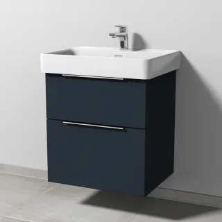 Sanipa 3way Waschtischunterbau zu Laufen Pro S Waschtisch mit 2 Auszügen, Marine-Matt UP7661R