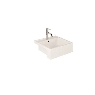 KLUDI-RESA Waschtisch 46 x 46 H15 cm Ein Hahnloch Weiß glänzend 57W0143