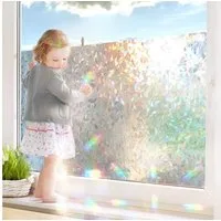 Bilderdepot24 Fensterfolie 3D Regenbogen Folie statisch haftend Fensterdeko, blickdicht, Innen Fenster Tür Balkontür Küche Badezimmer Wohnzimmer Schlafzimmer