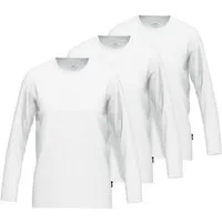 GÖTZBURG Unterziehshirt GÖTZBURG Herren Longsleeve weiß uni 3er Pack (3-St)
