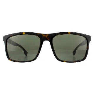 Hugo Boss Rectangle Mens Dark Havana Green Sonnenbrille