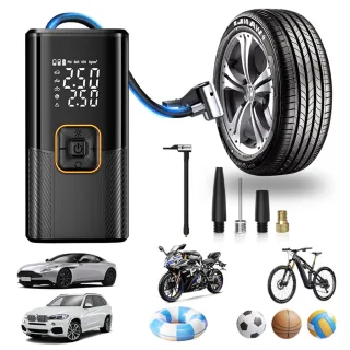 Portable Car Wireless Inflation Pump Electric Inflation Pump High-speed USB Charging Large Capacity Lithium Battery LED