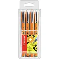 STABILO Hefter STABILO worker+ Tintenroller - 0,5 mm - 4er Etui