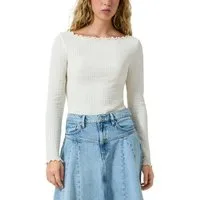 QS Langarmshirt mit gewellten Abschlüssen