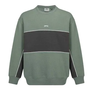 Slazenger - Sweatshirt für Herren, Rundhalsausschnitt, Fleece (Lorbeer/Grau)