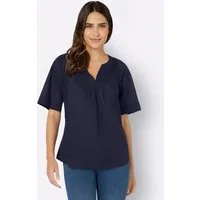Sieh an! Klassische Bluse Baumwoll-Bluse Kurzarm