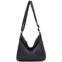 ITALYSHOP24 Schultertasche Damen Tasche Shopper Crossbody Handtasche Umhängetasche Beuteltasche, CrossOver Damentasche Hobo Bag Henkeltasche Reisetasche Leder Optik