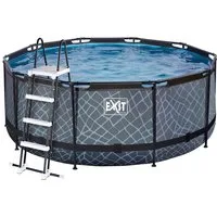 EXIT Framepool inkl. Sicherheitsleiter (Set, 3-tlg), ØxH: 360x122 cm, mit Sandfilteranlage