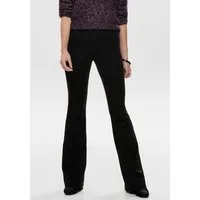 ONLY Jerseyhose ONLFEVER – Jerseyhose mit Stretch und ausgestelltem Bein skinny fit, casual, Jersey, Polyester, ohne Ausschnitt