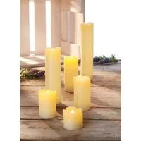 Spetebo LED-Kerze LED Echtwachs-Kerzen - 6er Set - mit Timer (Set, 6-tlg., LED Kerzen Set), inkl. Timer