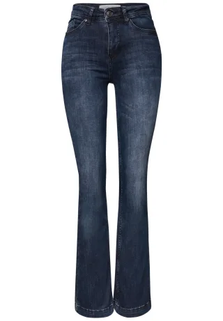 Street One - Bootcut Jeans blue black random washed - Gr. - 30