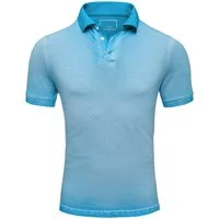 Amaci&Sons Poloshirt DE PERE Poloshirt Herren Verwaschenes Kurzarm Polo Hemd Regular Fit