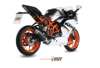 Sport Auspuff Komplettanlage inkl. Krümmer MIVV GP Carbon KTM RC 390 Bj. 2014-2016 mit ABE