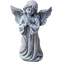Stone and Style Engelfigur Frostfeste Steinfigur betender Engel stehend