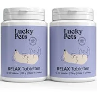 Lucky Pets Beruhigungstabletten für Hunde – Mit L-Tryptophan und Baldrian, Nahrungsergänzungsmittel für: Hunde, Katzen