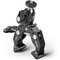 Neewer Action Cam-Halterung ST87 Superklemme mit Kugelkopf, Kaltschuh, Handyhalter, (Packung, Farbe:schwarz, Grundfarbe:schwarz, Action-Kamera-Halterungsadapter, für Flache/runde Oberfläche GoPro DJI)
