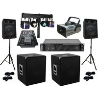 DSX DJ Set Mixer Anlage Nebel LED Licht Verstärke Musikanlage Party-Lautsprecher (2000 W)