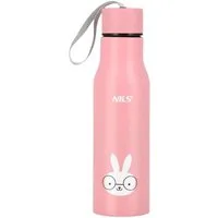 NILS CAMP Trinkflasche Thermobecher NCB12 Kaninchen (Edelstahl) 500ml rosa