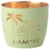 Giftcompany Windlicht Windlicht Madras Happy Camper Pastellgrün/Gold