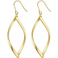 LÖB Paar Ohrhänger 750 Gold vergoldet Edelstahl Ohrringe Hängend Tropfen Spirale Anhänger (Geschenke für Frauen Beste Freundin Mutter Mama Damen zum Geburtstag Weihnachten Weihnachtsgeschenke, Inkl. Schmuckbox), Goldene Ohrhänger Modern Tropfenform H