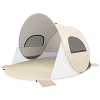 Wolfwise Kuppelzelt Strandmuschel Pop-Up Zelt mit UV-Schutz 50+, 2-6 Personen Strandzelt, Personen: 6 (Set, 1 x Zelt, mit Transporttasche), UV-Schutz 50+, Wasserabweisendes