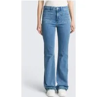 TOM TAILOR Denim Weite Jeans Jeanshosen TTAVA FLARED Jeans mit aufgesetzten Taschen