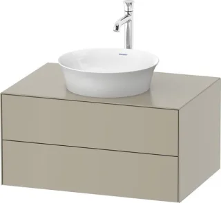 Duravit White Tulip Konsolenwaschtischunterbau wandhängend Taupe Seidenmatt 800x550x408 mm - WT49850 WT498506060