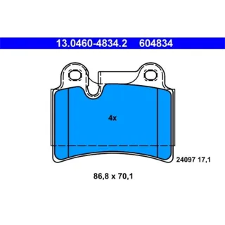 ATE Bremsbel?ge hinten VW Touareg 2.5 - 6.0 L