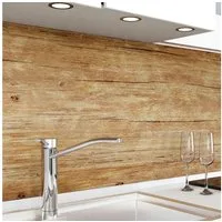 danario Küchenrückwand Folie selbstklebend - Matt - Spritzschutz Küche - versteift & robust
