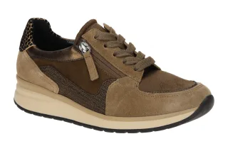 Gabor 76.307.61 - Damen Schn?r-Halbschuhe in Braun Espresso/Kupfer, bequem un...
