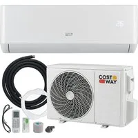 COSTWAY Split-Klimagerät Heizen und Kühlen, 12000BTU/3,4 kW, mit 7 Modi, Set