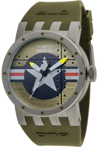 Invicta DNA 11648 Herren Uhr - Quartz Bewegung - Edelstahl mit Grünem Zifferblatt - 46 mm
