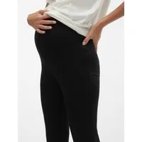 Mamalicious Umstandshose MLBRYNJA FLARE JERSEY LEGGING A. NOOS aus Modal und Elasthan, elastische Qualität, bequeme Passform