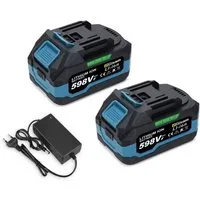Gisam Lithium-Ionen-Batterie Akku für Werkzeuge 2er-Set Akkupacks 4000 mAh (18 V), Hohe Akkukapazität, Stabile Spannungsversorgung