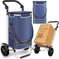 Dimono Einkaufstrolley Dimono 3-in-1 Einkaufstrolley mit Kühltasche – faltbar & praktisch, 56 l, Klappbarer Transportwagen